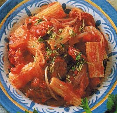 Italian Rigatoni With Chorizo And Tomato Dinner