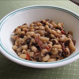 American New Years Day Black-eyed Peas Appetizer