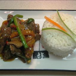 American Spicy Orange Beef Stir Fry Dinner