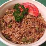 Green Pea Rice Pilaf vegan recipe
