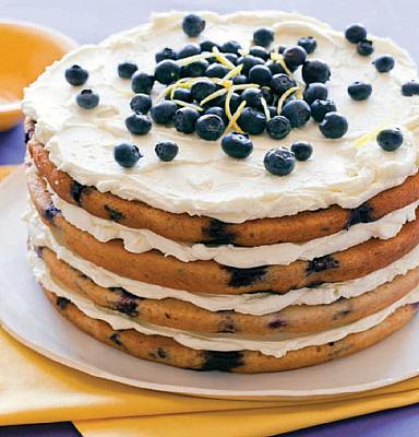 Australian Banana Blueberry Cake with Lemon Buttercream Dessert