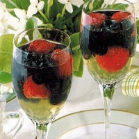 British Summer Berries In Champagne Jelly Dessert