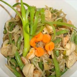 American Green Beans with Bean Sprouts and Green Onions Dinner