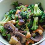American Stir-fried Vegetables with Toasted Cashews Breakfast