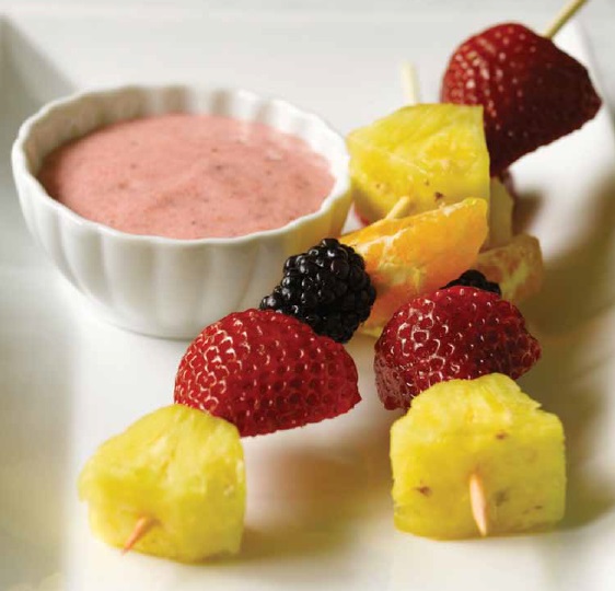 Romanian Fruit Skewers Dessert