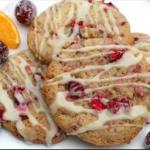 British Cranberry Cookies with Orange Glaze Dessert