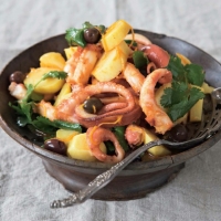 Turkish Octopus Potatoes and Olives Vinaigrette Appetizer