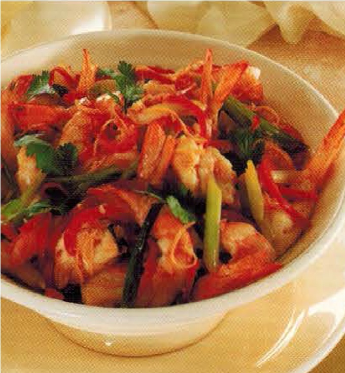 British Garlic And Ginger Prawns Appetizer