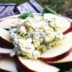 American Dilled Egg Salad on Baby Spinach Appetizer