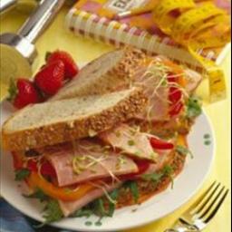 Australian California Club Ham Sandwich Breakfast