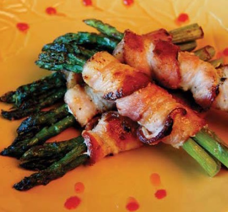 Canadian Bacon Wrapped Asparagus Appetizer