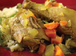 Moroccan chicken stew with Couscous Dinner