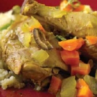 Moroccan chicken stew with Couscous Dinner