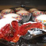 Chocolate Filled Red Velvet Cupcakes  recipe