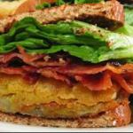 Canadian Bacon Lettuce and Fried Green Tomato Sandwiches Breakfast