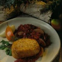 German Braised Pork Chops with Red Cabbage and Pears Dinner