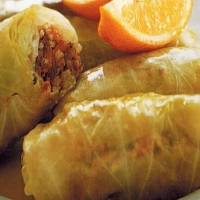 Greek Lahano Dolmathes - Cabbage Rolls Dinner