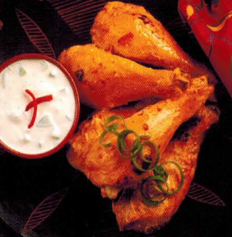 Chinese Ginger-chilli Drumsticks With Cucumber Yoghurt BBQ Grill