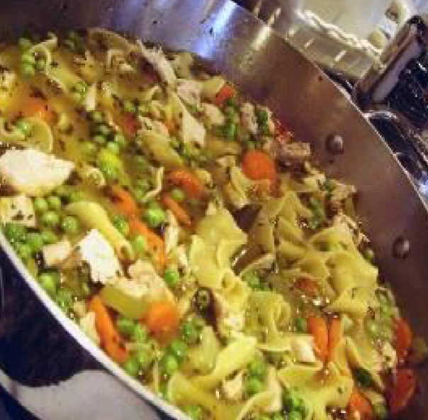 Australian Turkey Soup With Egg Noodles and Vegetables Soup