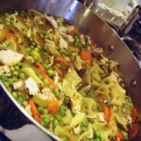 Turkey Soup With Egg Noodles and Vegetables recipe