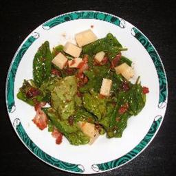 American Warm Spinach Salad with Bacon Thyme Dressing Alcohol