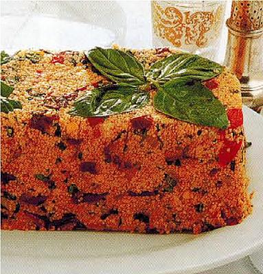 Mediterranean Couscous Vegetable Loaf Appetizer