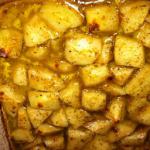 Greek Greek Potatoes oven-roasted and Delicious BBQ Grill