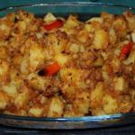Greek Potatoes with Spices and Onions Alcohol